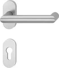 Fire protection fitting with panic handle for narrow style doors