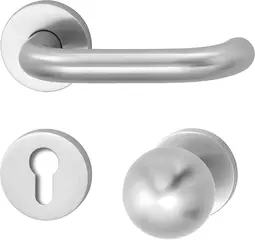 Fire protection fitting with panic handle for wide style doors