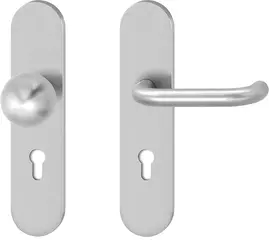 Security fitting for wide style doors