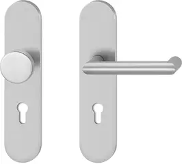 Security fitting for wide style doors