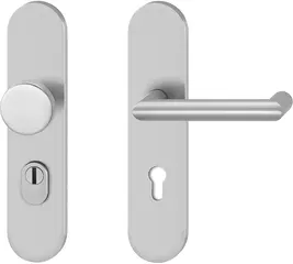 Security fitting for wide style doors