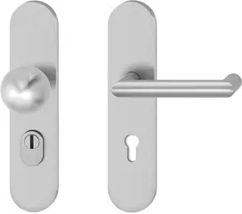 Security fitting for wide style doors