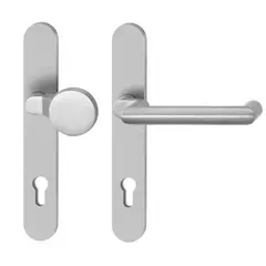 Security fitting for narrow style doors H83802