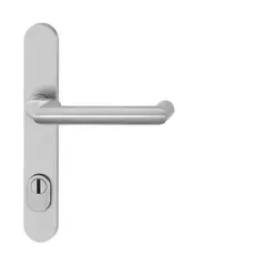 Security fitting for narrow style doors