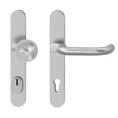 Security fitting for narrow style doors H83701