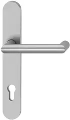 Fire protection fitting with panic handle for narrow style doors