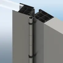 Aluminium system door with roller hinge