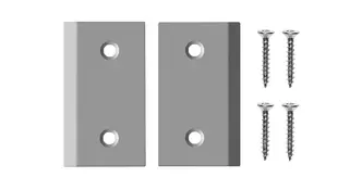 Eckplattenset X3, Blech (Edelstahl) Typ 1 900137