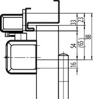 Technical drawing 2 Mounting plate A180 DCA180-----9016