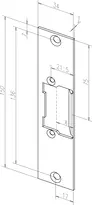 Technical drawing Flat strike plate -------26235-01