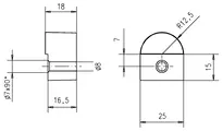 Technical drawing Mounting set model 10313 10313--------00