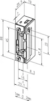 Dessin technique Gâche électrique 118E96BSET--###