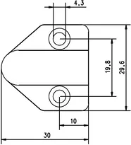 Technical drawing Lead cover for open installation 10318