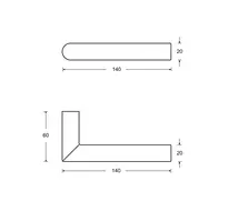 Technische Zeichnung 2 Zylinderrosetten Black Line H300B-RZ---1000