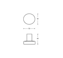 Technical drawing 3 Fire protection fitting for narrow style doors H43202150900000