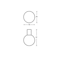 Technical drawing 3 Fire protection fitting for narrow style doors H43201150900000