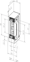 Technical drawing Escape door strike 332.208-----###