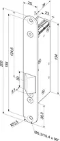 Technical drawing Escape door lock 352M---34F35Q91
