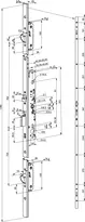 Technical drawing Multi-point lock 529X300RZ-----1