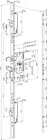 Technical drawing Multi-point lock 529X600PZ-----1