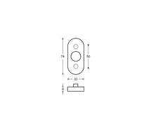 Technical drawing 1 Fire protection fitting with panic handle for narrow style doors H6Z80