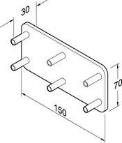 Technical drawing Matching fitting bracket 828-5 828-5--------44