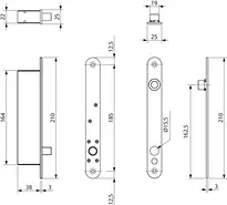 Dessin technique Verrou modèle 843-3 843-3