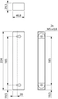 Technical drawing Mounting case surface installation (model 843/843-3) 843-4--------35