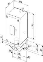 Dessin technique 1 Verrou (verrou motorisé) modèle 843G 843G-1-----Q41