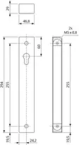 Technical drawing Mounting case model 843ZY 843ZY-4-1----35