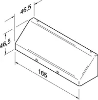 Technical drawing Mounting bracket with cover A03 -------A0335-01