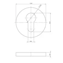 Technische Zeichnung 1 Zylinderrosetten Black Line CH_H300B_rosetten