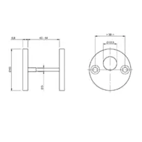 Technische Zeichnung 2 Zylinderrosetten Black Line CH_H300B_rosetten