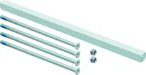 Befestigungsset Rundrosette 8 mm Vollstift für Türblattdicke 37-50 mm
