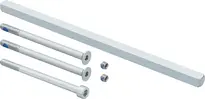 Kit de fixation plaque longue pour cadre tubulaire goupille pleine 9 mm  de classe de protection 3 pour épaisseur porte de 35-39 mm
