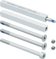 Mounting set narrow style long plate 9 mm panic spindle protection rating 2 for door leaf thickness 32-36 mm