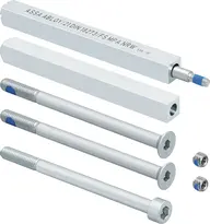 Mounting set narrow style long plate 9 mm panic spindle protection rating 3 for door leaf thickness 32-36 mm