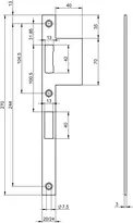 Product image Flat strike plate with lip N6500 N6500_L