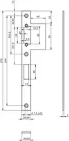 Product image Flat strike plate with lip N6502 N6502_L