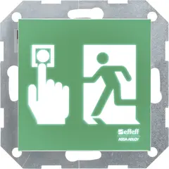 Illuminated information pictogram module for escape routes