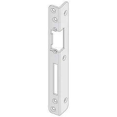 With corner striking plate