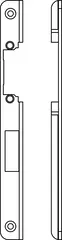Angled strike plate N6002