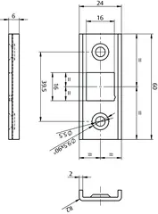 U-shaped strike plate N6903