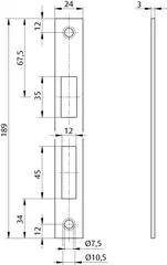 Flat strike plate N698x