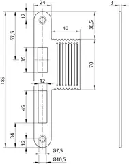 Strike plate with lip N698x