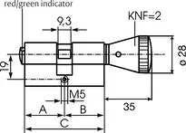 Technical drawing 2 Profile-knob cylinder 1534