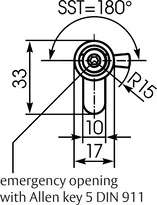 Technical drawing 1 Profile-knob cylinder 1534