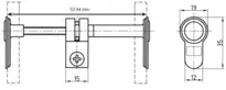Technische Zeichnung 1 Blindzylinder variabel FS 1539