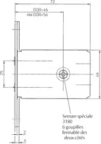Dessin technique Serrure à mortaise 3211