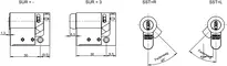 Technische Zeichnung Profil-Halbzylinder CLIQ® Go N532,VAR=R90A009,SERVICE=CLIQGo